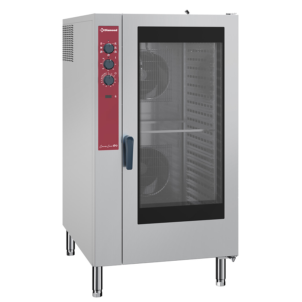 Horno eléctrico de convexión, 20x GN 2/1 -  40x GN 1/1, umidificador automatico