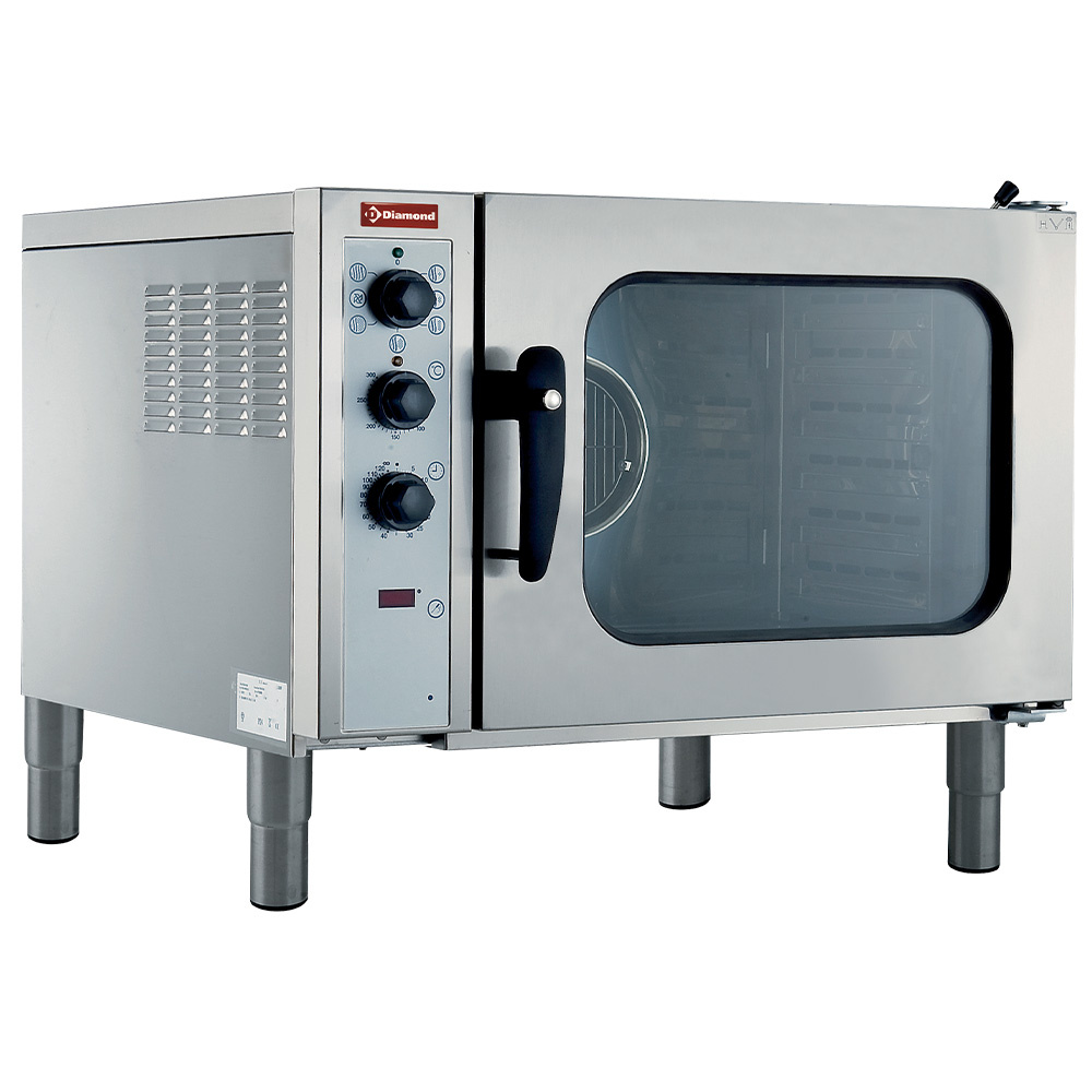 Horno eléctrico de convexión 6x GN 1/1, umidificador automatico