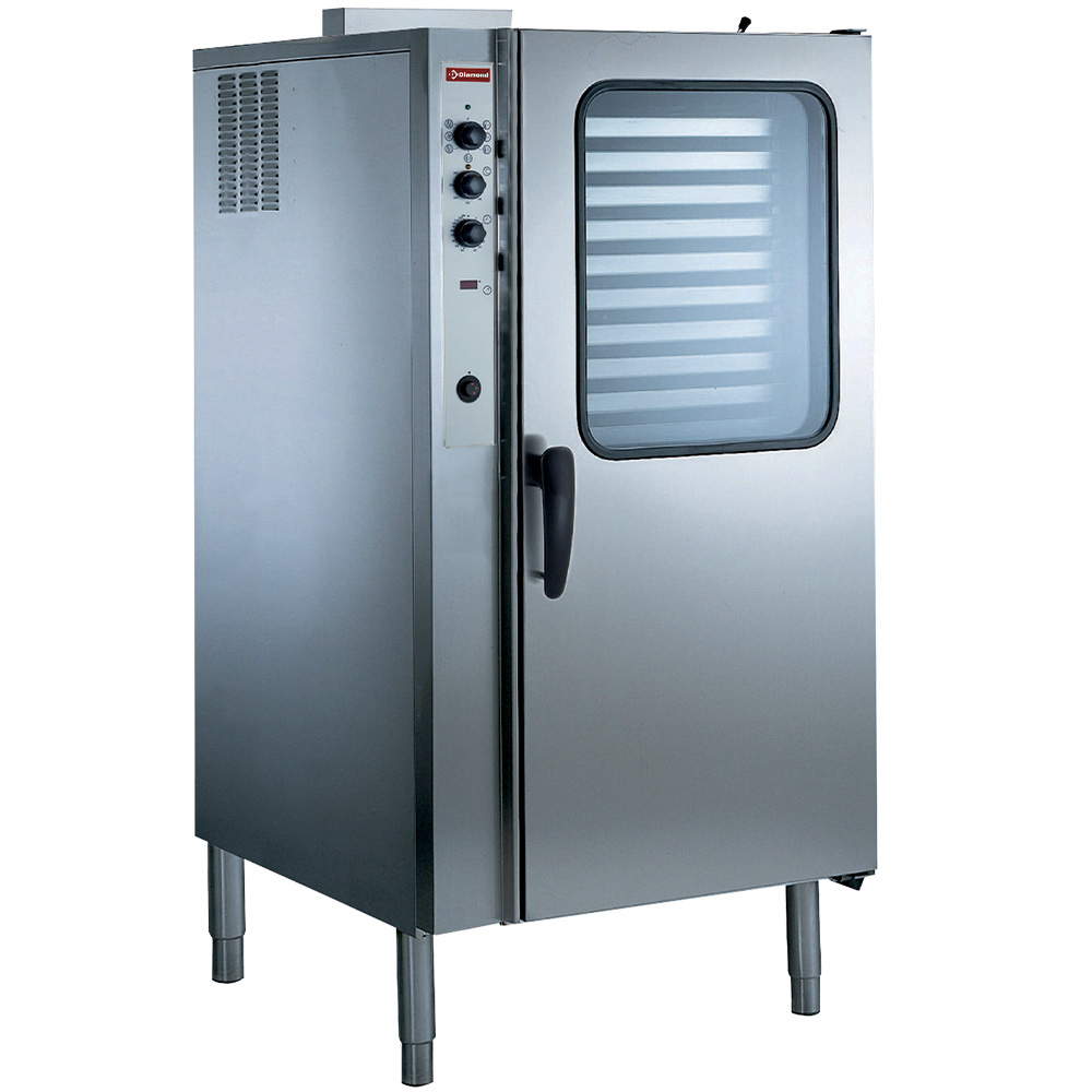 Horno de convexión a gas, 20x GN1/1, umidificador automatico