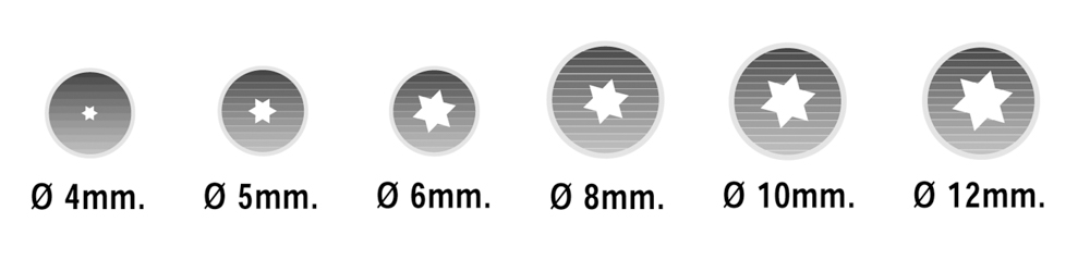 SET 6 BOQUILLAS ESTRELLA
