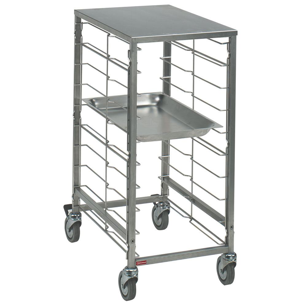 Escalera para bandejas 7 x GN 1/1, espacio 75 mm, con top de inox