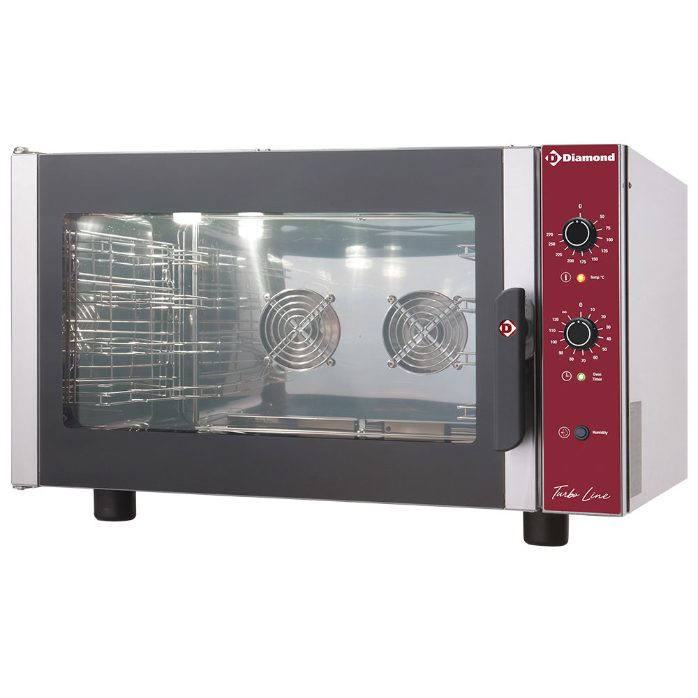 Horno de  convecciõn eléctrico, 4x GN 1/1 + umidificador manual