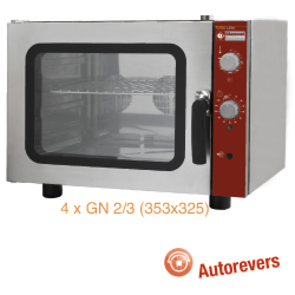 Horno de  convecciõn eléctrico, 4x GN 2/3 + umidificador manual
