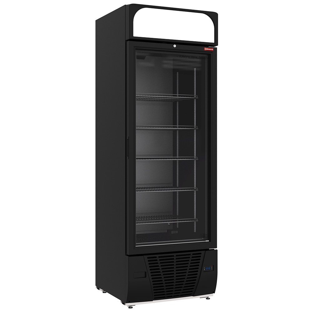Vitrina refrigerada negativa 496 litros - 6 niveles con caja luminosa - NEGRO