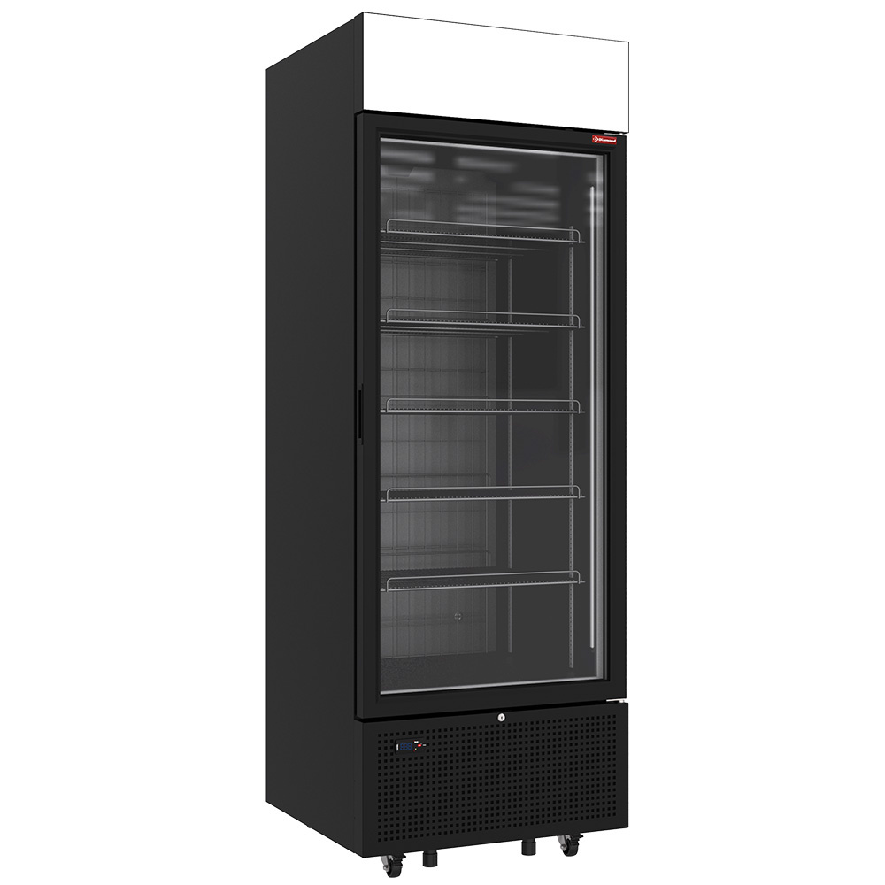 Vitrina refrigerada negativa 646 litros - 6 niveles con caja luminosa - NEGRO