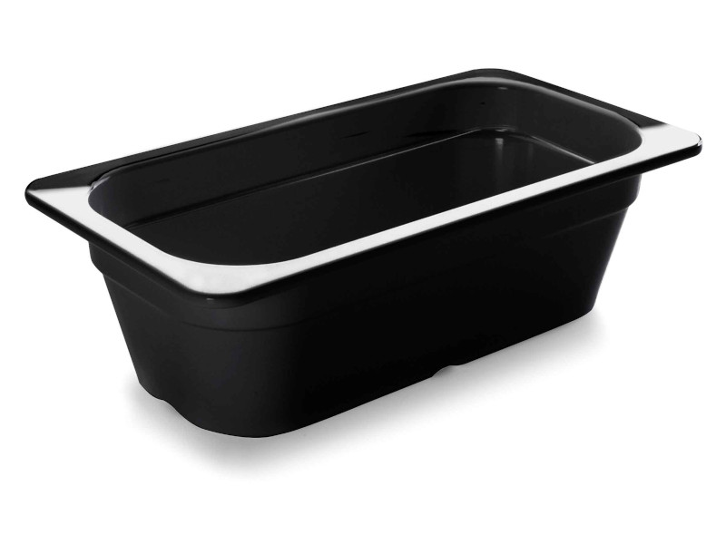 [66365J] CUBETA NEGRA MELAMINA GN 1/3 176X325X65
