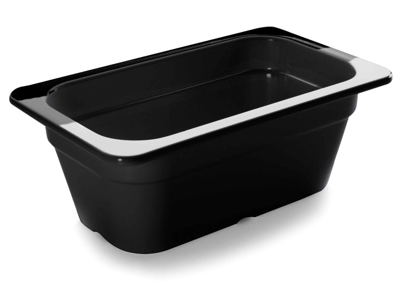 [66465J] CUBETA NEGRA MELAMINA GN 1/4 265X162X65