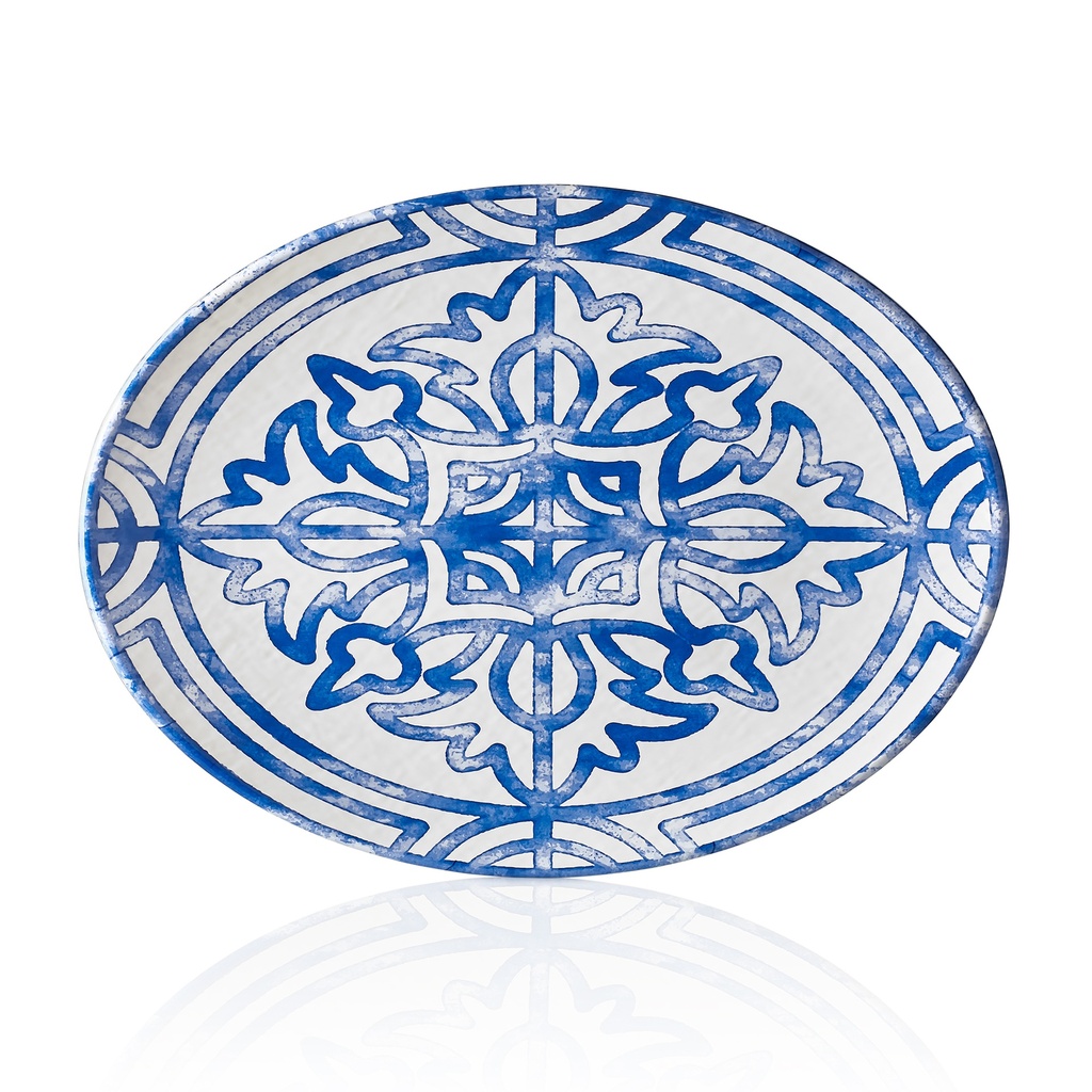 TILDA FUENTE OVAL 49X36 MELAMINA 11849SEVILLA (Caja 10u)
