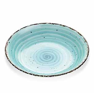 EO AZUL TURQ . HONDO PLATO 20CM (Caja 12u)