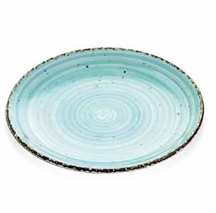 EO AZUL TURQ . LLANO PLATO 25CM (Caja 12u)