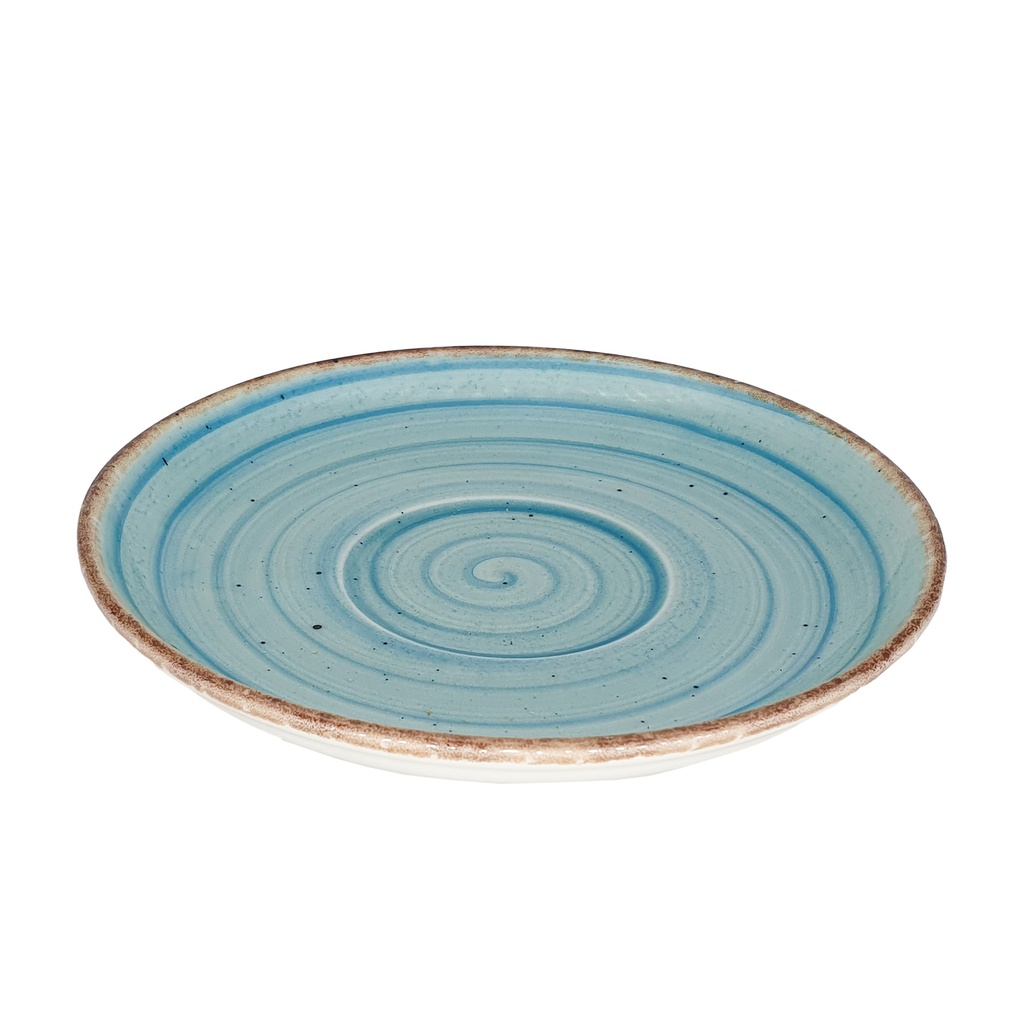 EO AZUL TURQ . MOKA-CAFE PLATO 12CM