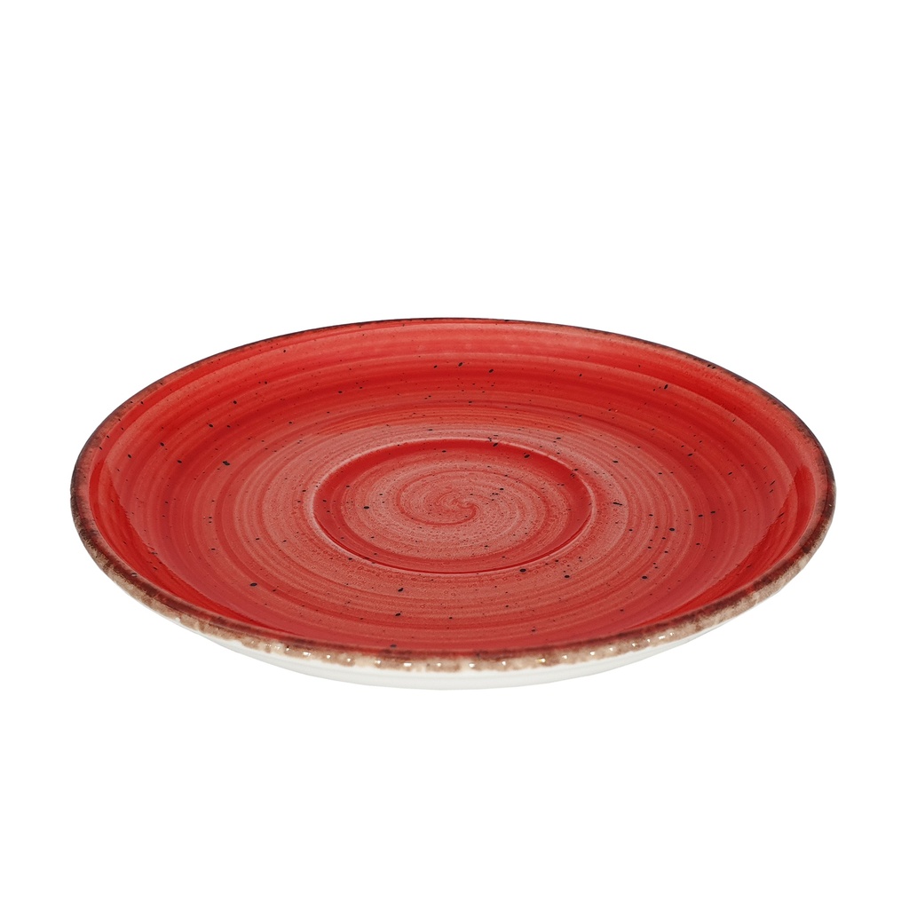 EO ROJO DESAYUNO PLATO 15CM (Caja 12u)