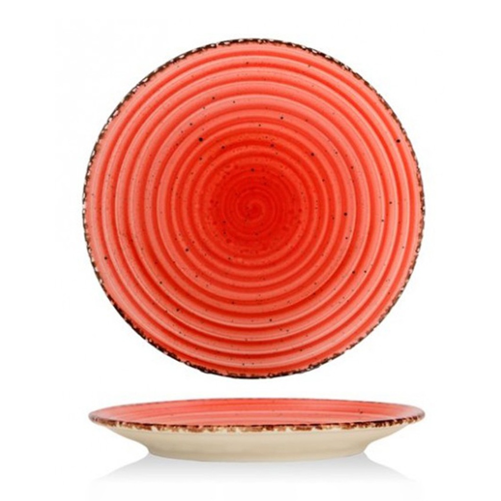 EO ROJO LLANO PLATO 25CM (Caja 12u)