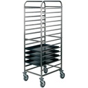 Carrito para bandejas 20x 600x400 mm, espacio 75 mm