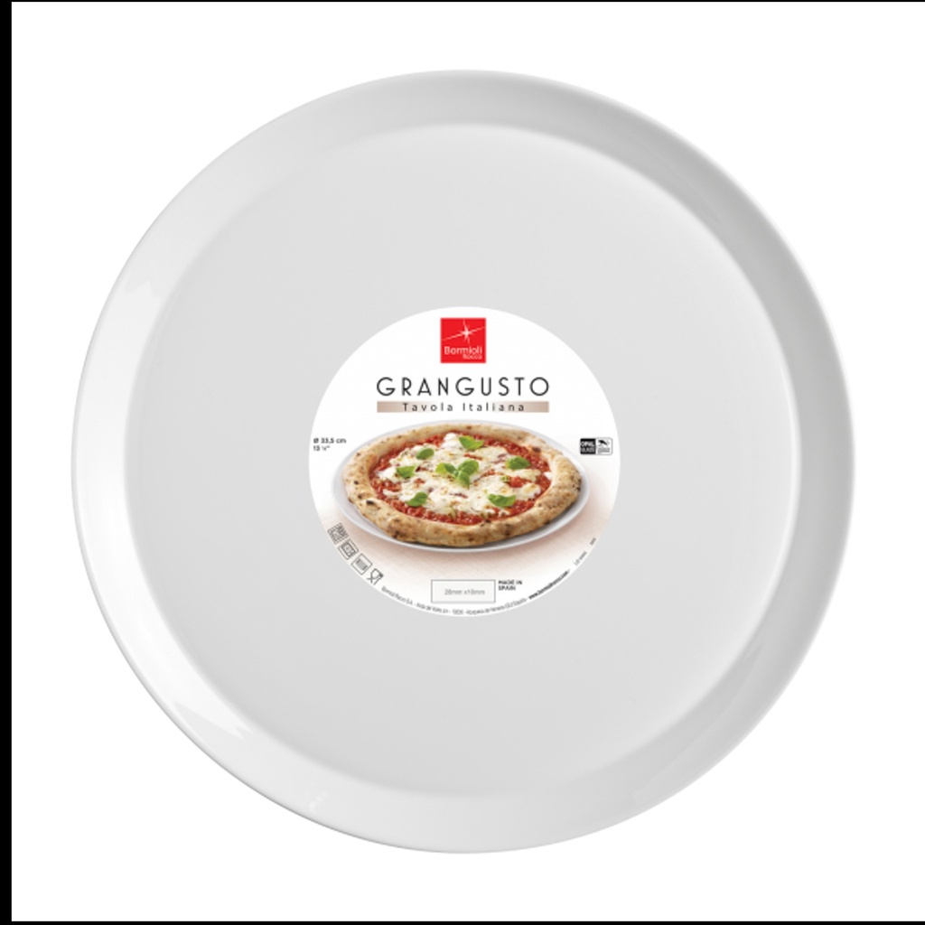 GRANGUSTO PLATO PIZZA 33CM OPALGLASS (Caja 12u)