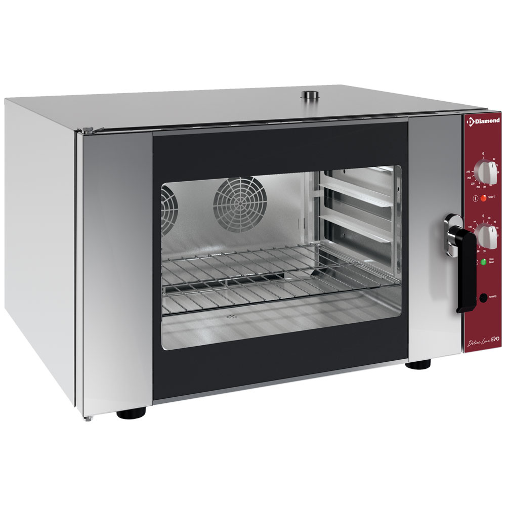 Horno de convexión eléctrico 4x 600x400 mm + umidificador manual