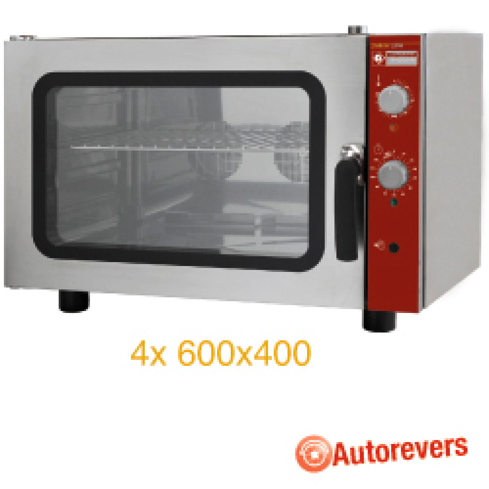 Horno de convexión eléctrico 4x 600x400 mm + umidificador manual