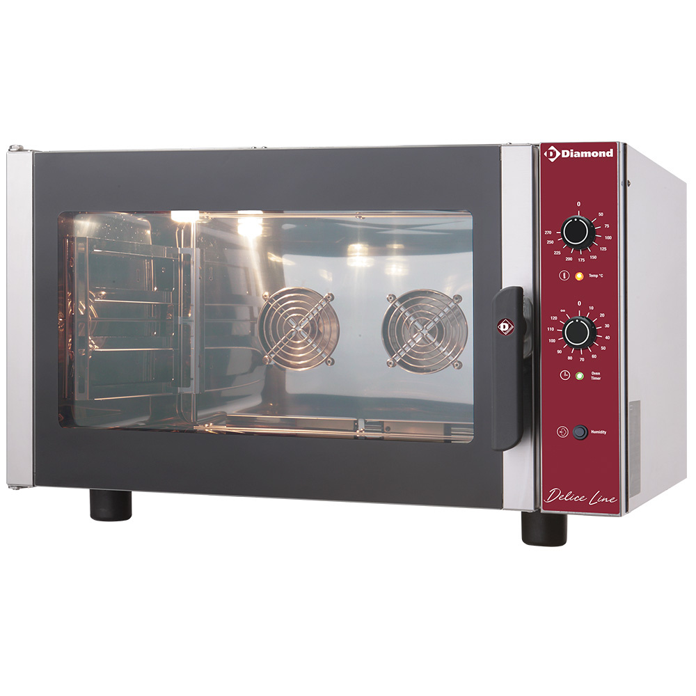 Horno de convexión eléctrico 4x 600x400 mm + umidificador manual