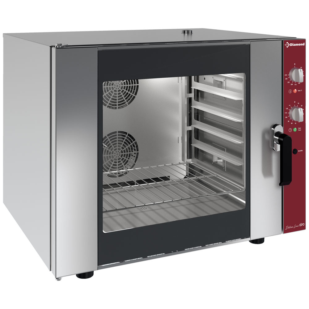 Horno de convexión eléctrico 6x 600x400 mm, con humidificador manual.