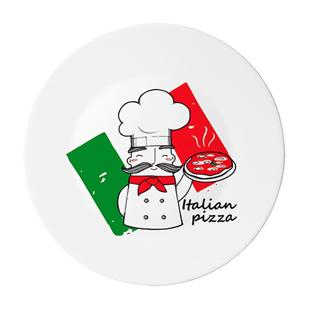 PIZZA CHEF PLATO 33CM DEC 754 OPALGLASS (Caja 12u)