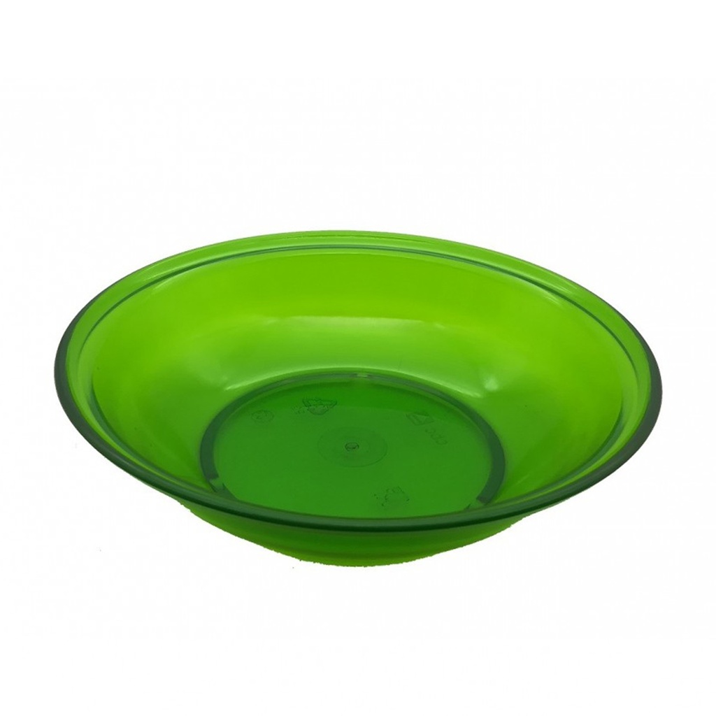 [4307] POLICARB PLATO HONDO 18,5CM VERDE CBC (Caja 12u)