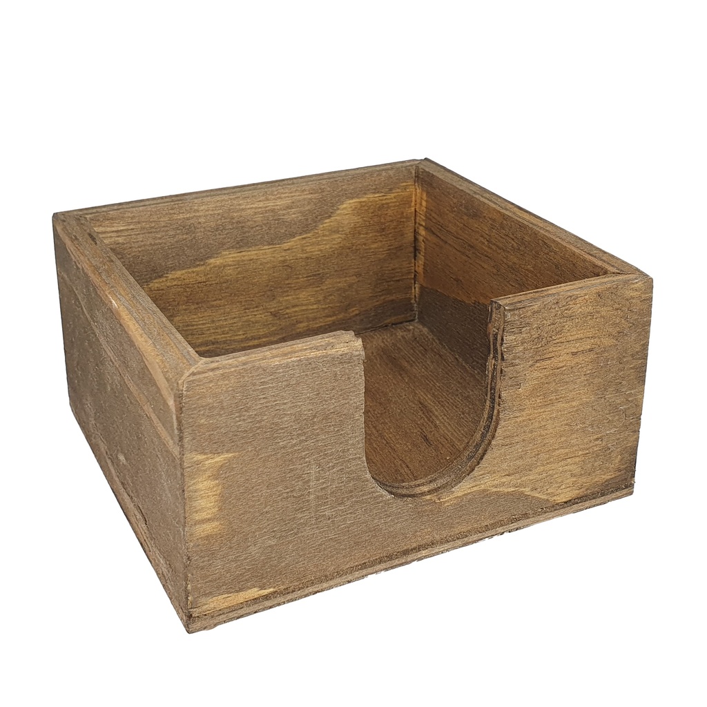SERVILLETERO 20X20 CAJA MADERA (Caja 12u)