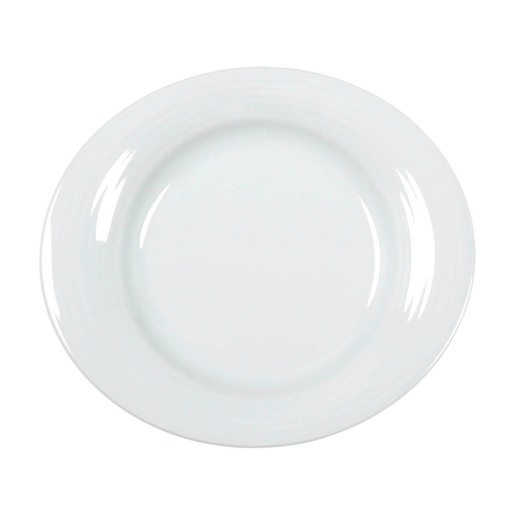 ZZ DUO LLANO PLATO OVAL 24X21CM (Caja 12u)