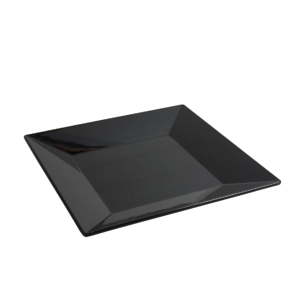 ZZ PLATO CUADRADO 12CM NEGRO (Caja 12u)