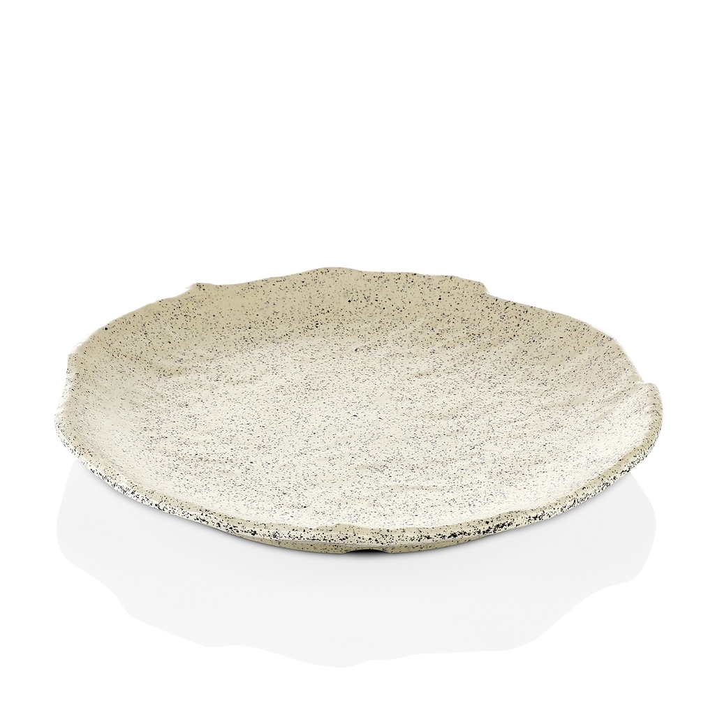 PLATO LLANO 28CM MELAMINA 43028 GRANITO BCO (Caja 16u)