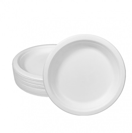 DES PLATO LLANO 22CM BCO BIODEGRADABLE (Caja 16x50)