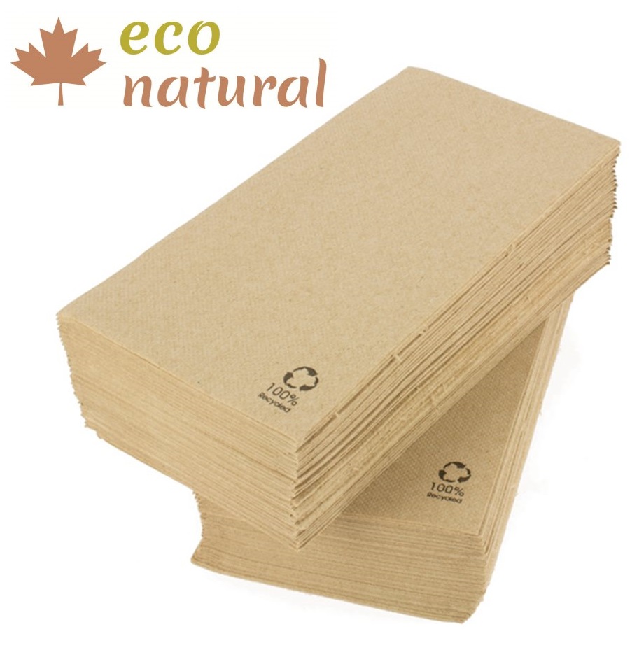 SERVILLETA 40X40 PLEG 1/8 ECONATURAL PUNTA PU (Caja 24x50)
