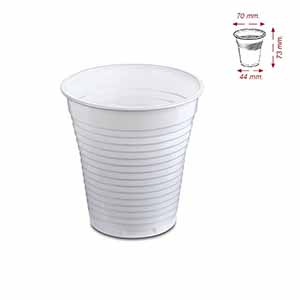 [0470014] DES VASO PLASTICO 150CC BCO  MAQUINA (Caja 30x100)