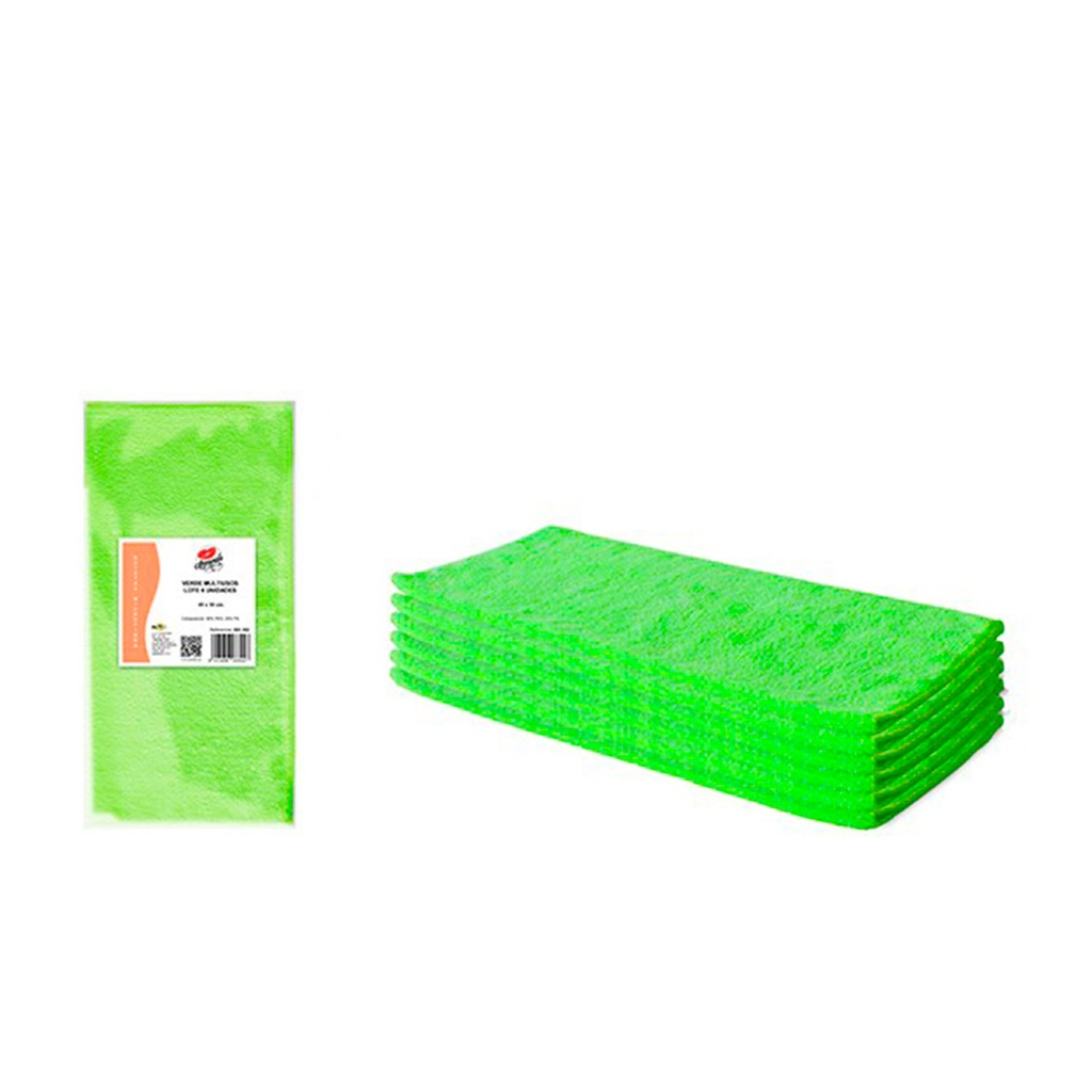 [2665] BAYETA MICROFIBRA VERDE 40X38 (Caja 32x6)