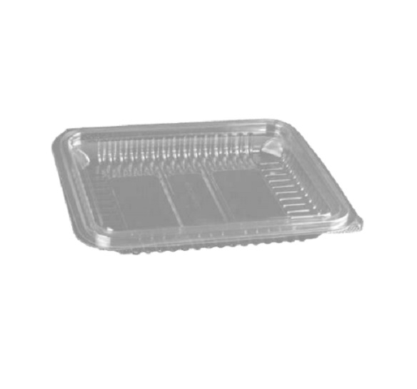 [3850] DES ECO BANDEJA PET LONCHEADO 22X19X4 TTE (Caja 400u)