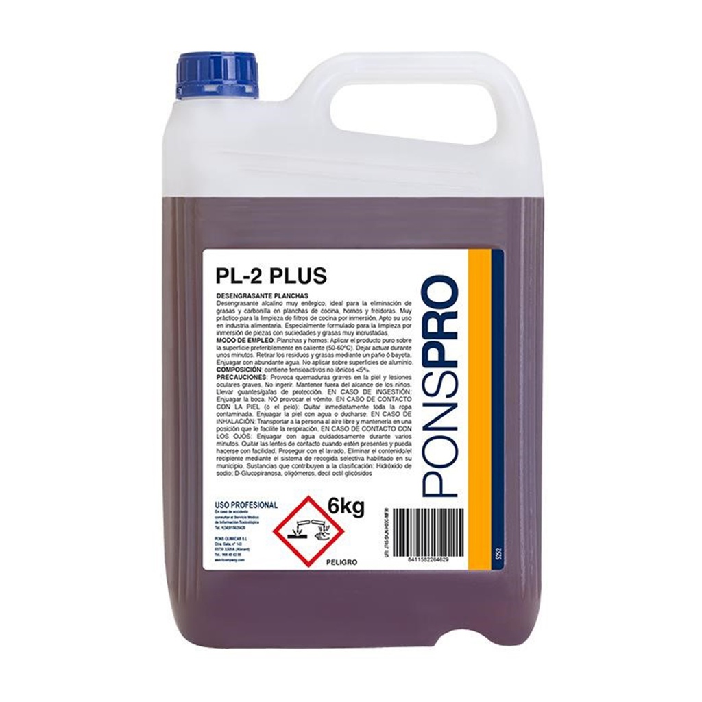 DESENGRASANTE PLANCHAS PL-2 PLUS G6KG (Caja 4u)