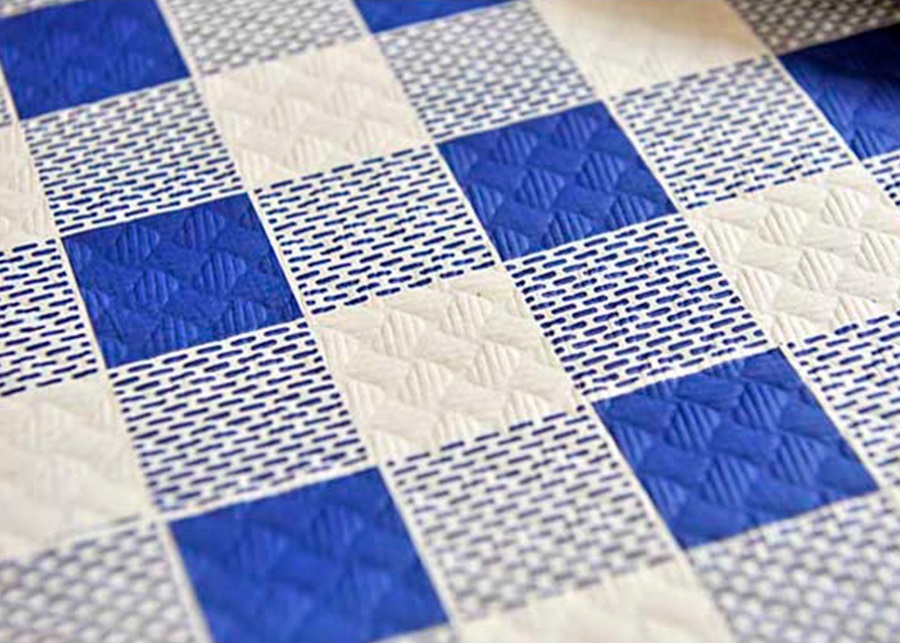 MANTEL 100X100 CUADRO AZUL 40g (Caja 4x100)