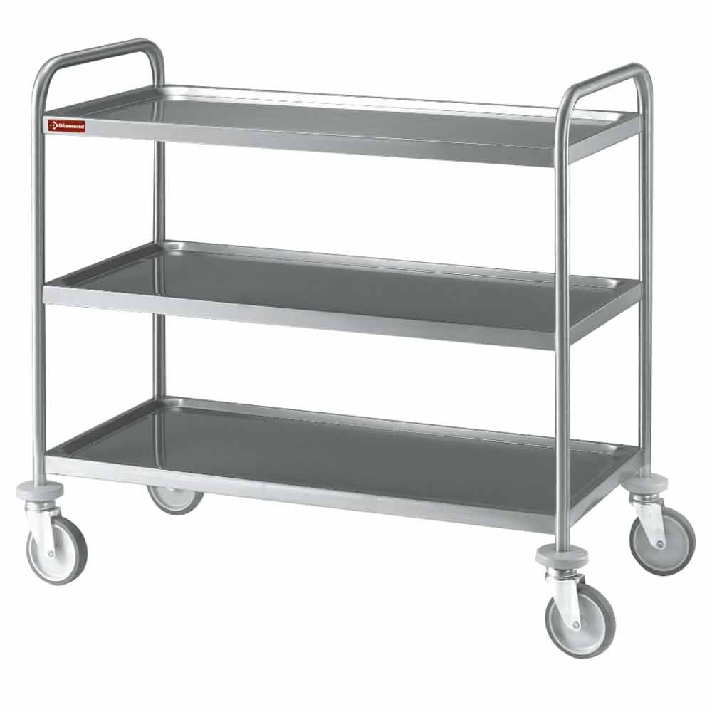 Carro de servicio inox 3 niveles