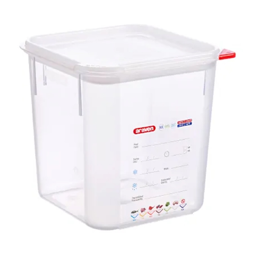 ARA11856 CONTENEDOR CUAD C/TAPA 18L