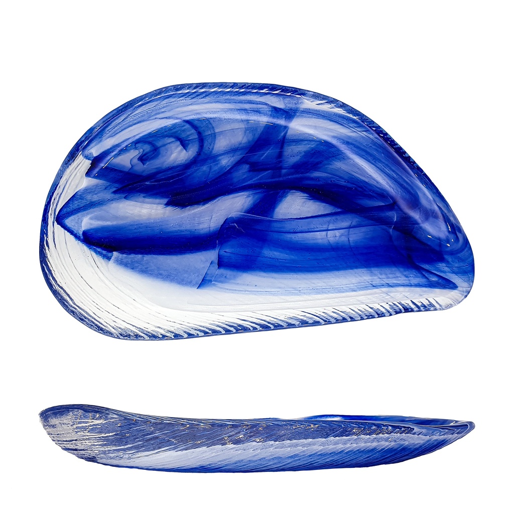 AUSTER PLATO OVAL 22XH3 ALABASTRO AZUL (Caja 6u)