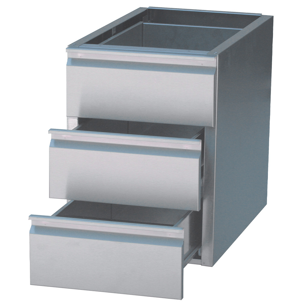Bloque 3 cajones GN 1/1 (mesa prof. 700 mm)