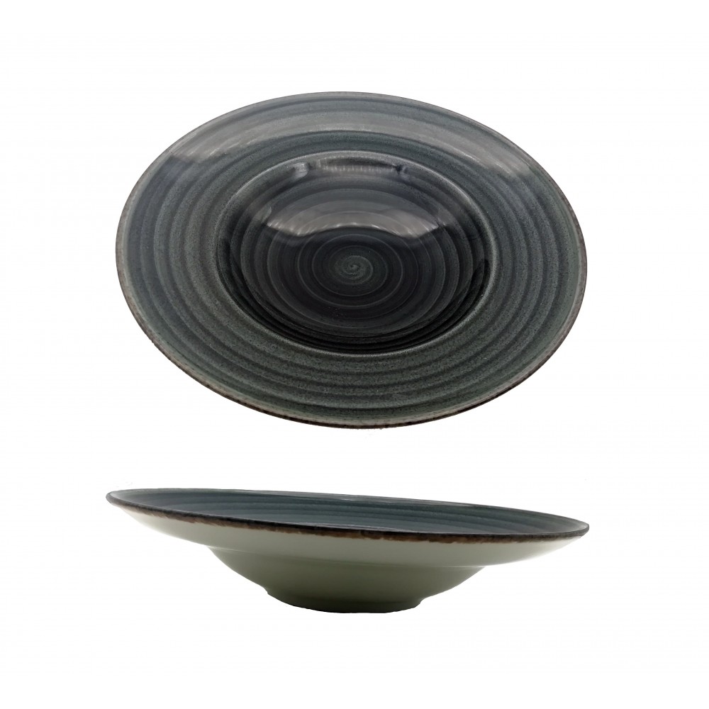 EO ANTRACITA HONDO RENO PLATO 30CM (Caja 6u)