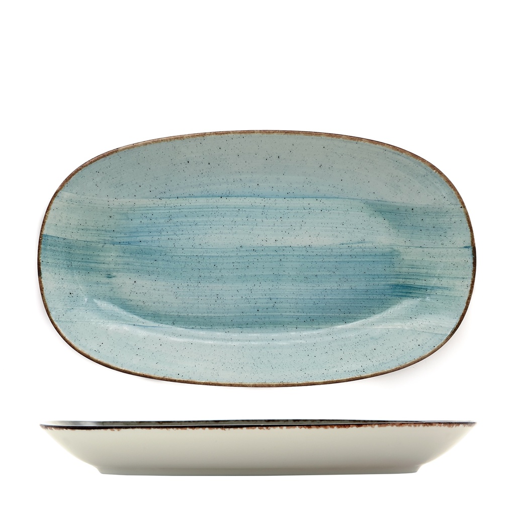 EO AZUL TURQ . FUENTE RECTANG 34X20CM (Caja 6u)
