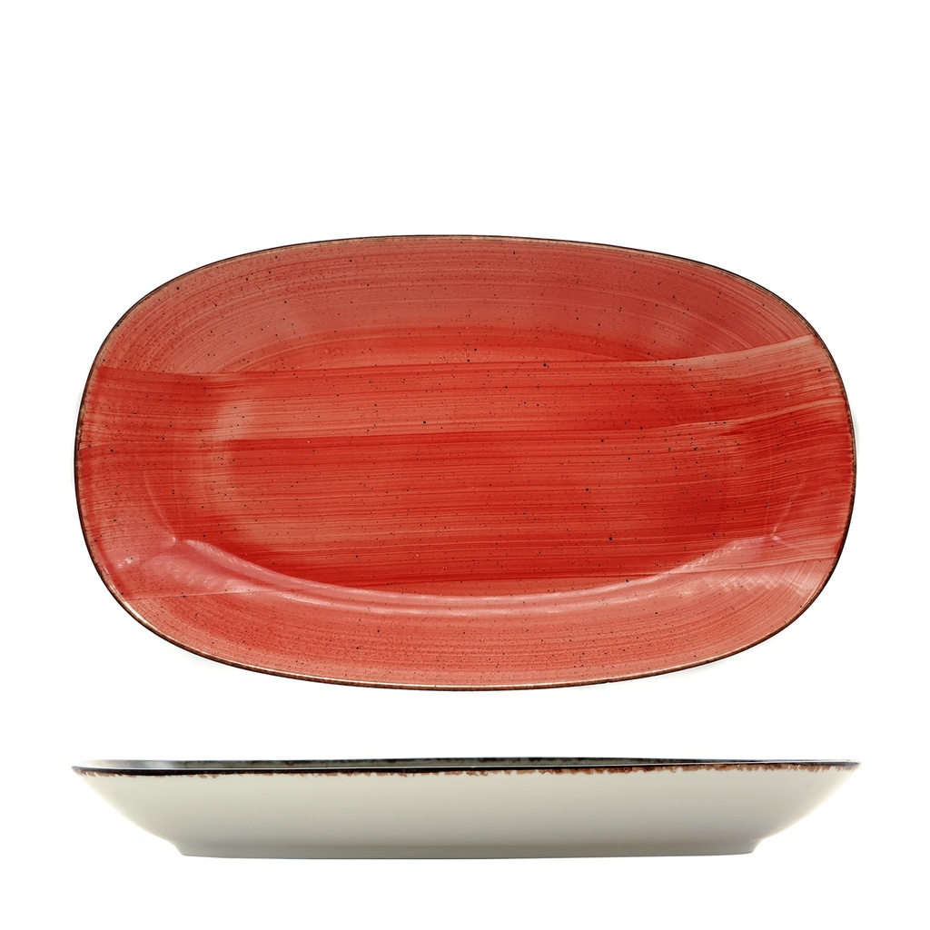EO ROJO FUENTE RECTANG 34X20CM (Caja 6u)