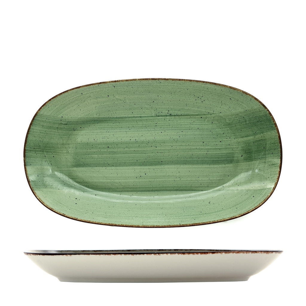 EO VERDE FUENTE RECTANG 34X20CM (Caja 6u)