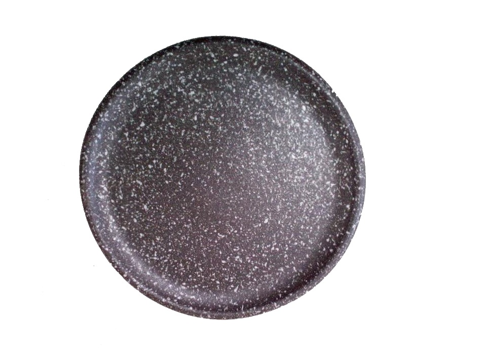 LLAMA PLATO REDONDO 29X2 JASPEADO PIEDRA (Caja 6u)