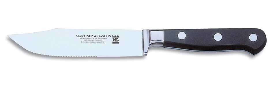 [3966] MG4865 CUCHILLO CHULETERO VIROLA M/NEGRO (Caja 6u)