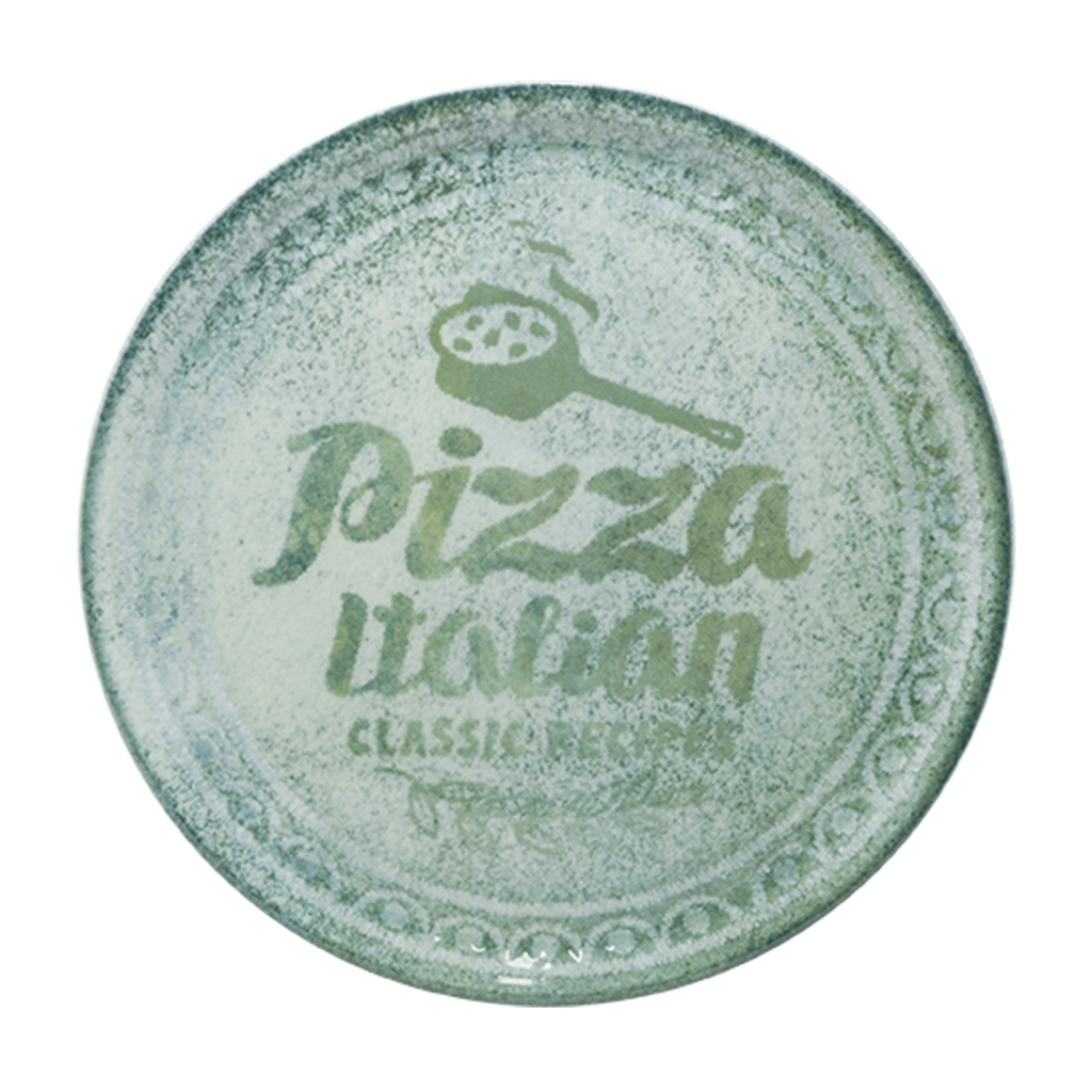 NAPOLI PLATO PIZZA 31CM RECIPES VERDE (Caja 6u)
