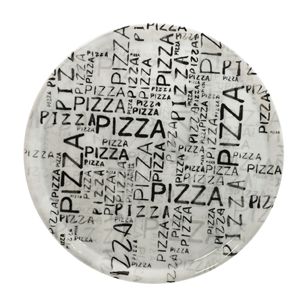 NAPOLI PLATO PIZZA 33CM ITALIC BCO/NGO (Caja 6u)