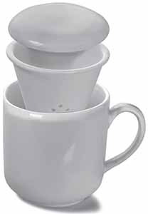 TAZA INFUSIONES 40CL PORCE FILTRO Y TAPA (Caja 6u)