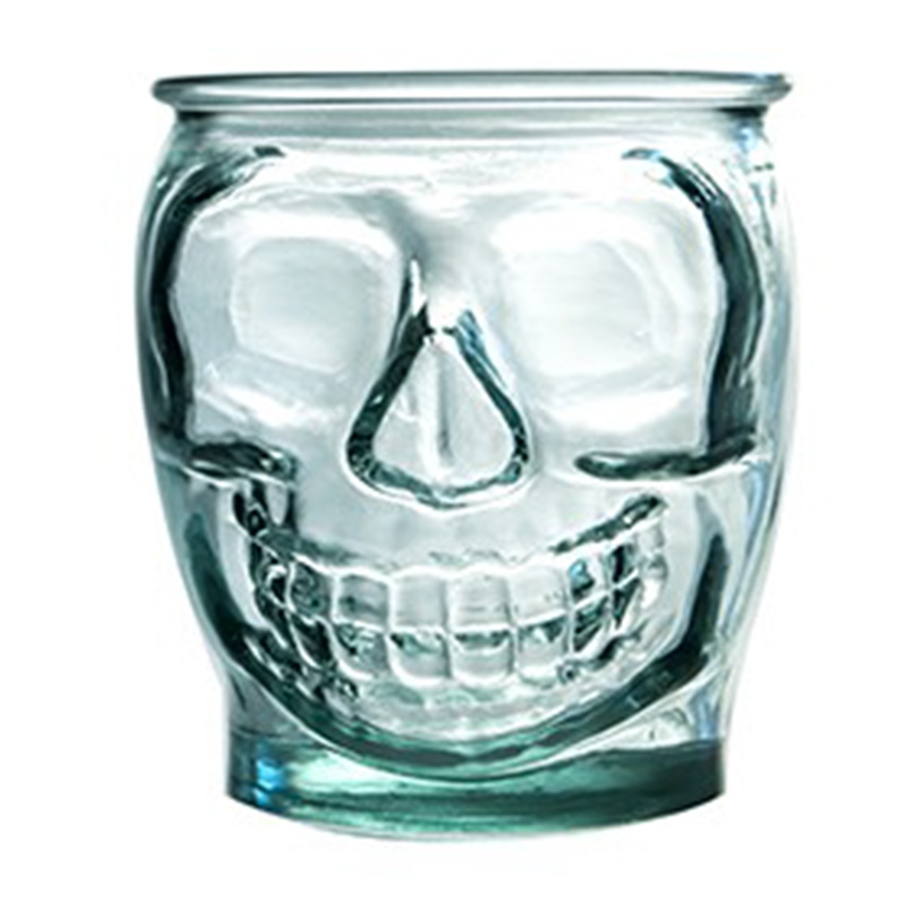 VASO CALAVERA 40CL VIDRIO RECICLADO (Caja 6u)